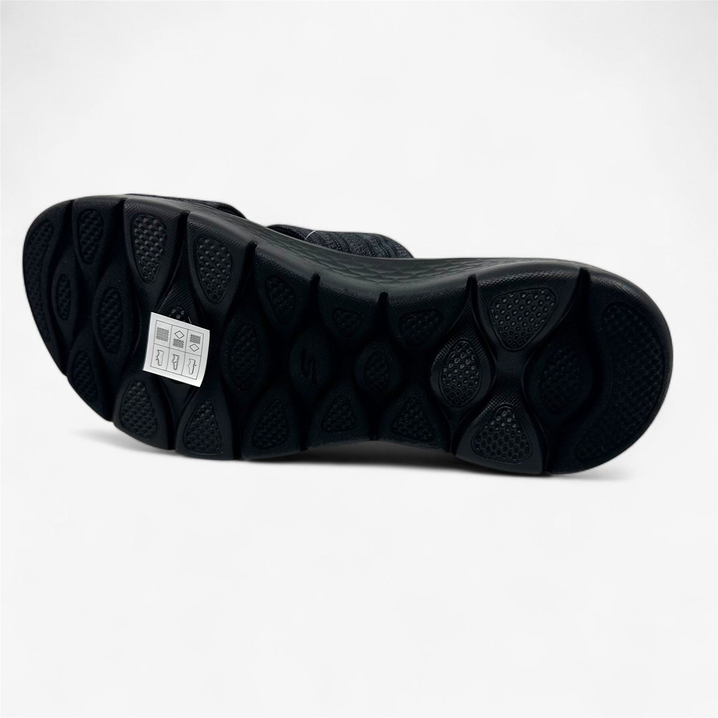 Skechers Go Walk Flex Butterfly Bliss Black Gray Womens Sandal Slip-On