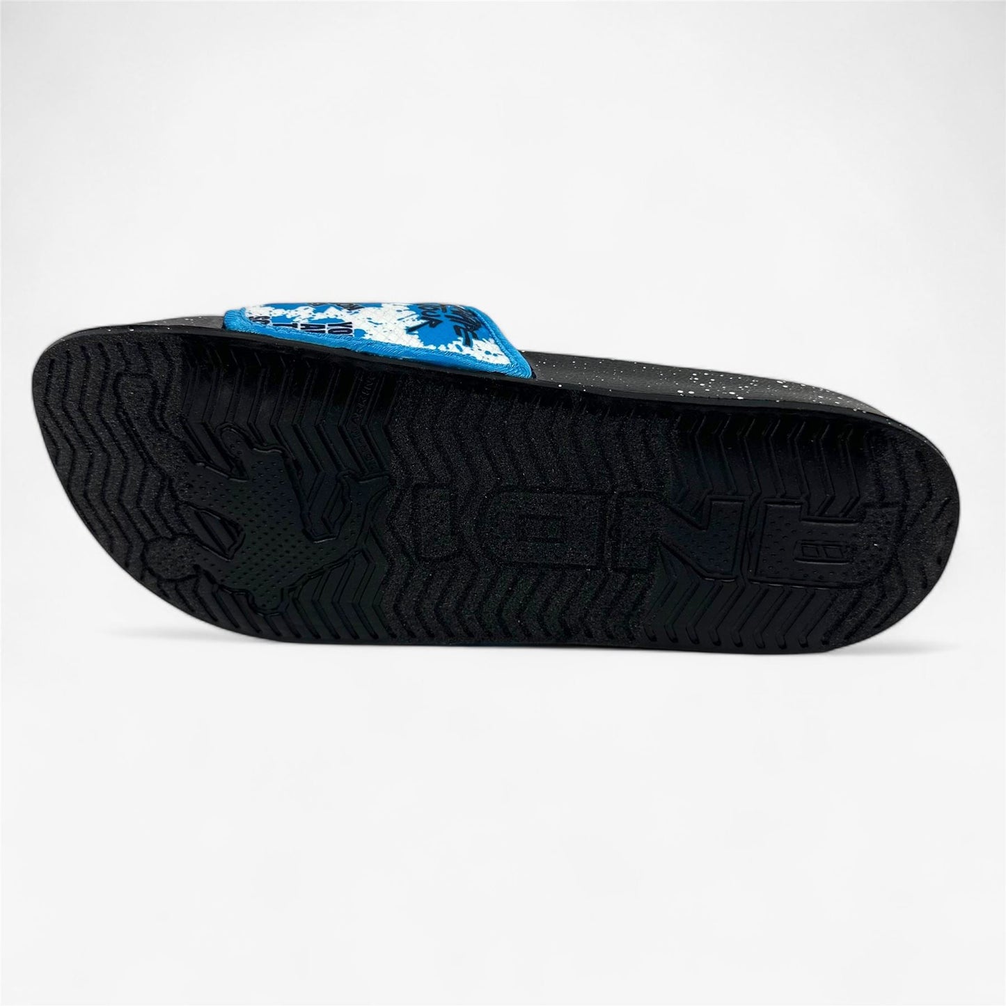 AND1 Shatter Black Light Blue White Mens Sandal Slide