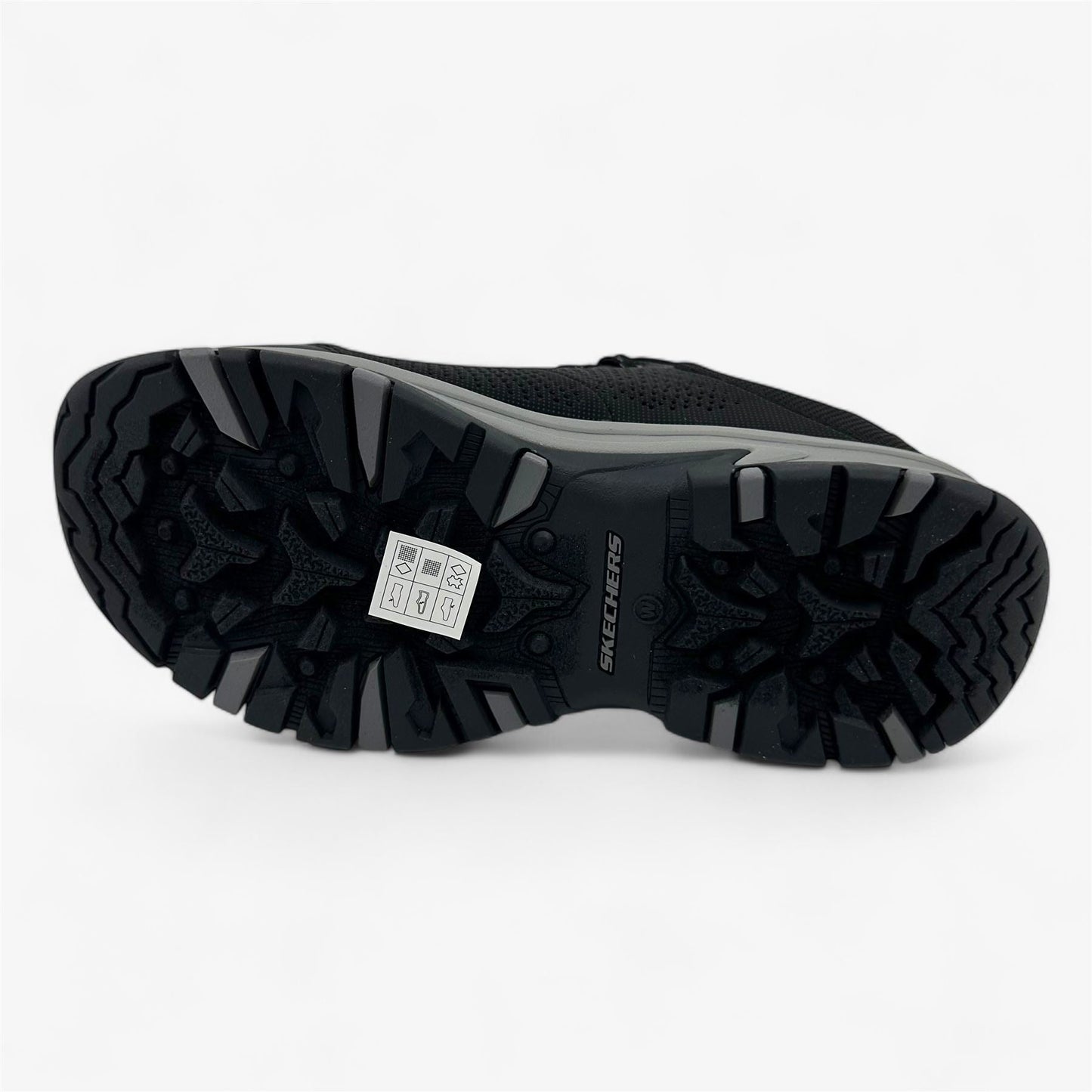 Skechers Trego Trail Destiny Black Charcoal Womens Wide Athletic Sneaker