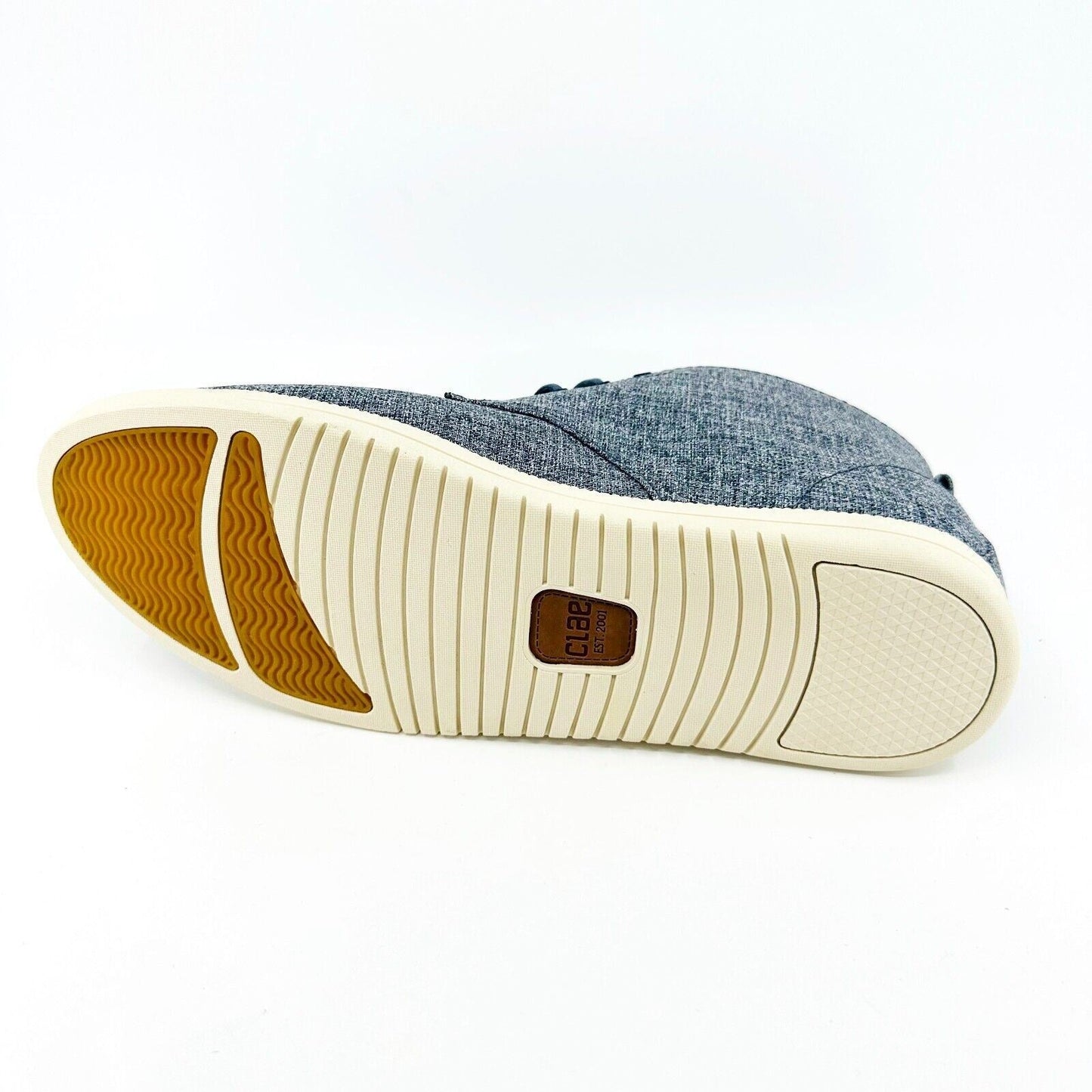 Clae Strayhorn Textile Navy Chambray Mens Casual Premium Sneakers