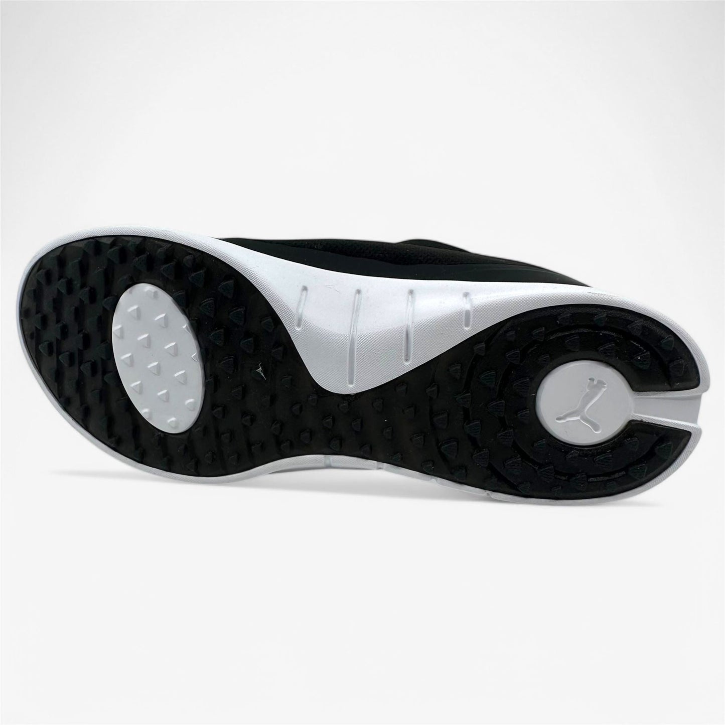 PUMA Laguna Fusion Slip On Black Silver Womens Spikeless Golf Shoes