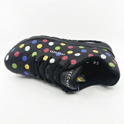 Skechers Uno Splatted Air Black Multi Womens Athletic Sneakers