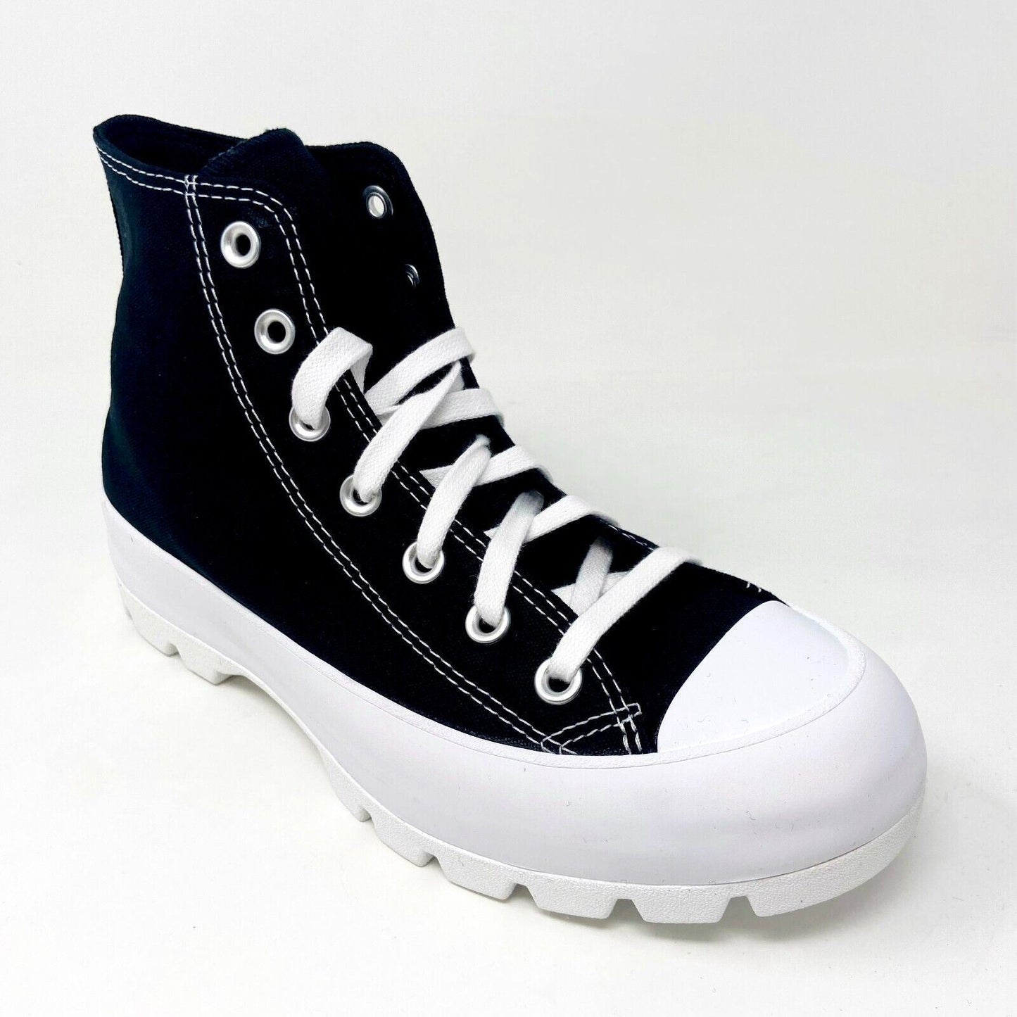 Converse Chuck Taylor All Star Lugged High Black White Platform Womens Sneakers