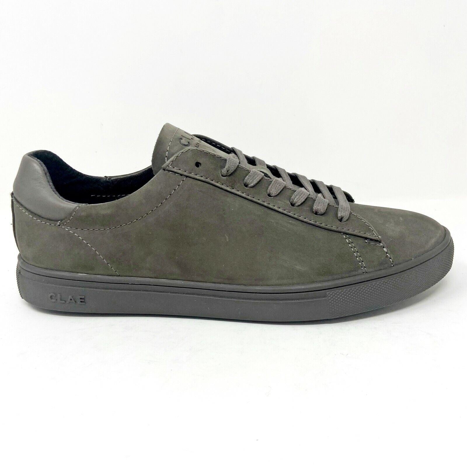 Clae Bradley Dark Charcoal Nubuck Mens Premium Casual Sneakers