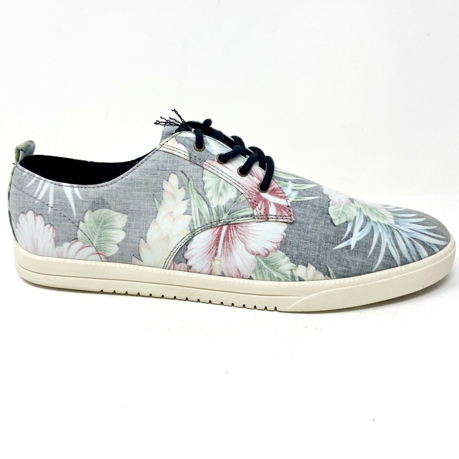 Clae Ellington Textile Black Floral Hawaiian Canvas Mens Premium Casual Sneakers