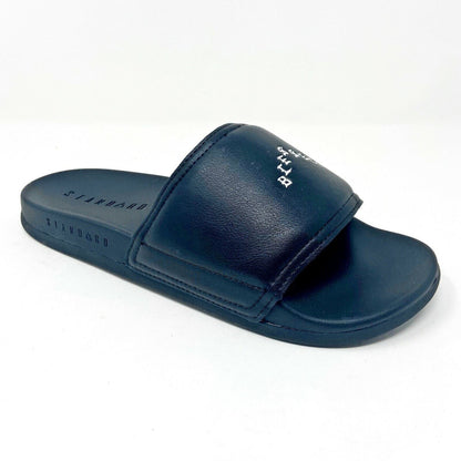 STNDRD Standard Los Angeles Monaco Blessed Black Mens Slides Sandals