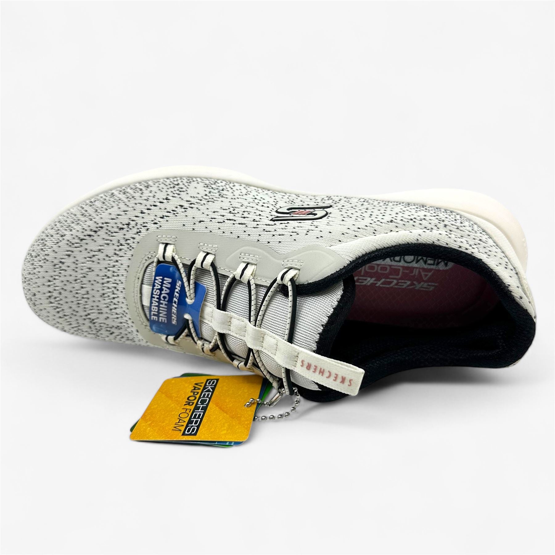 Skechers Vapor Foam Lite Revolve Natural Black Womens Athletic Sneaker