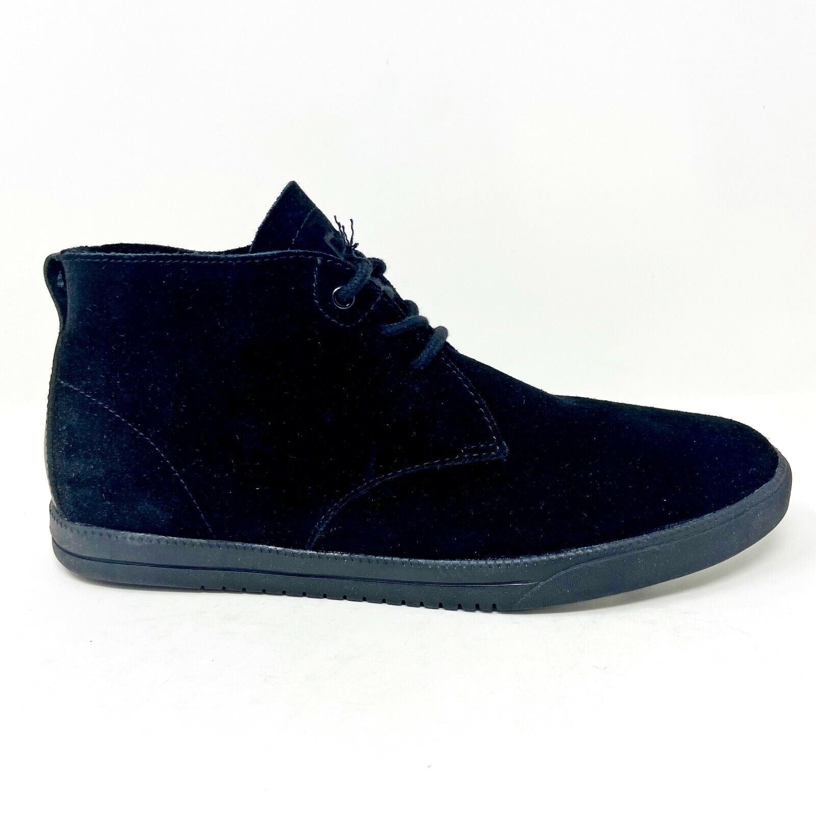 Clae Strayhorn Unlined Black Black Suede Mens Premium Casual Sneakers