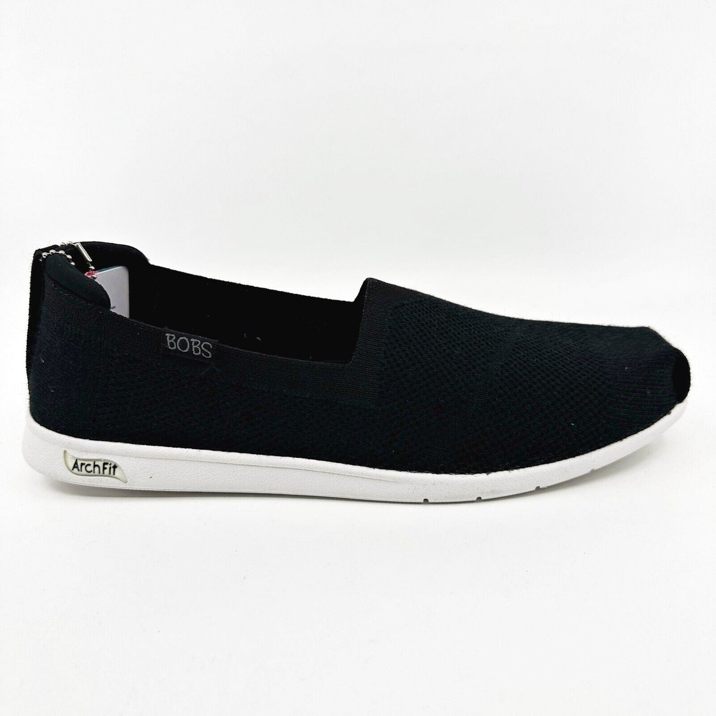 Skechers Arch Fit Plush Breeze Babe Black Womens Slip On Shoes