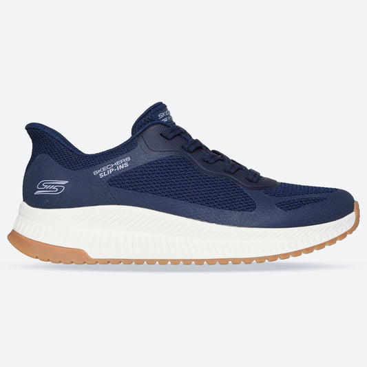 Women's Wide Fit Skechers 117624 Slip-ins Bobs Squad 4 Staple Look Trainers