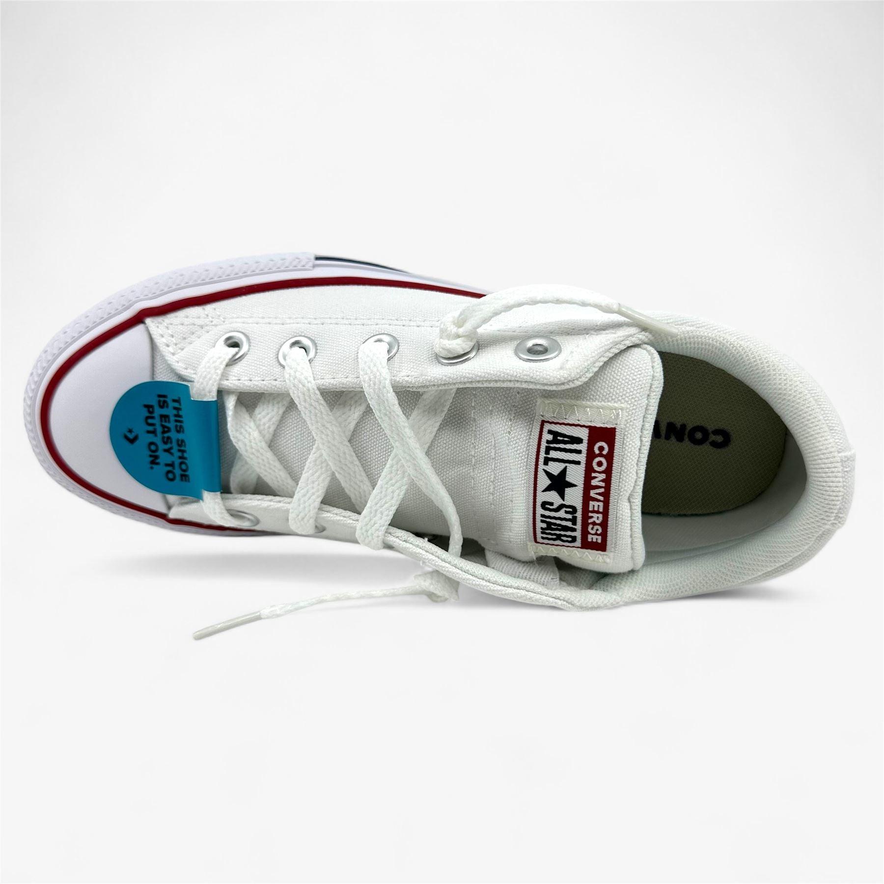 Converse CTAS Street Slip White Garnet Navy Kids Size 3.5 Athletic Sneaker