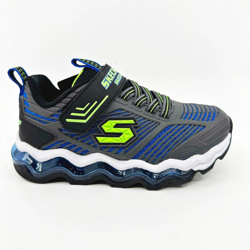 Skechers Skech Air Waves Charcoal Blue Kids Boys Sneakers