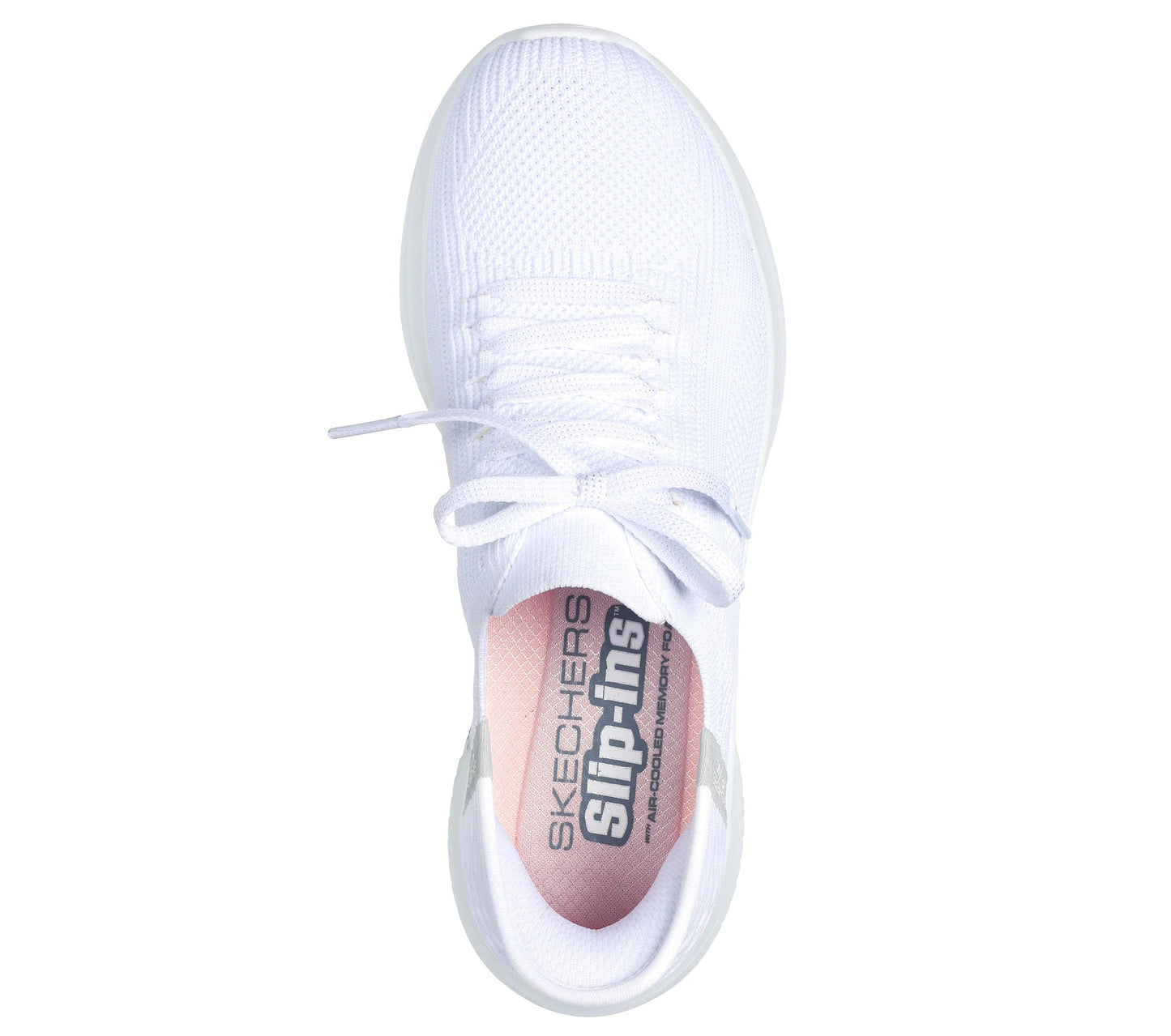 Women's Wide Fit Skechers 149710W Slip-ins Ultra Flex 3.0 Brilliant Trainers - White