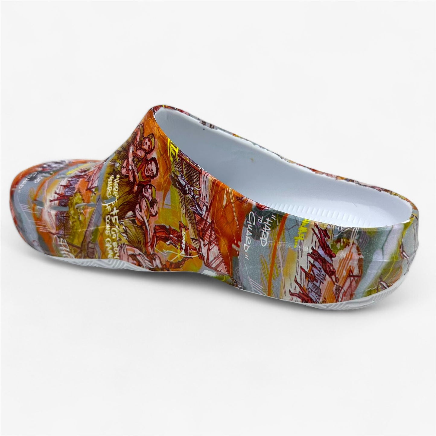 AND1 Bodega Clog Orange Multicolor Mens Casual Clog
