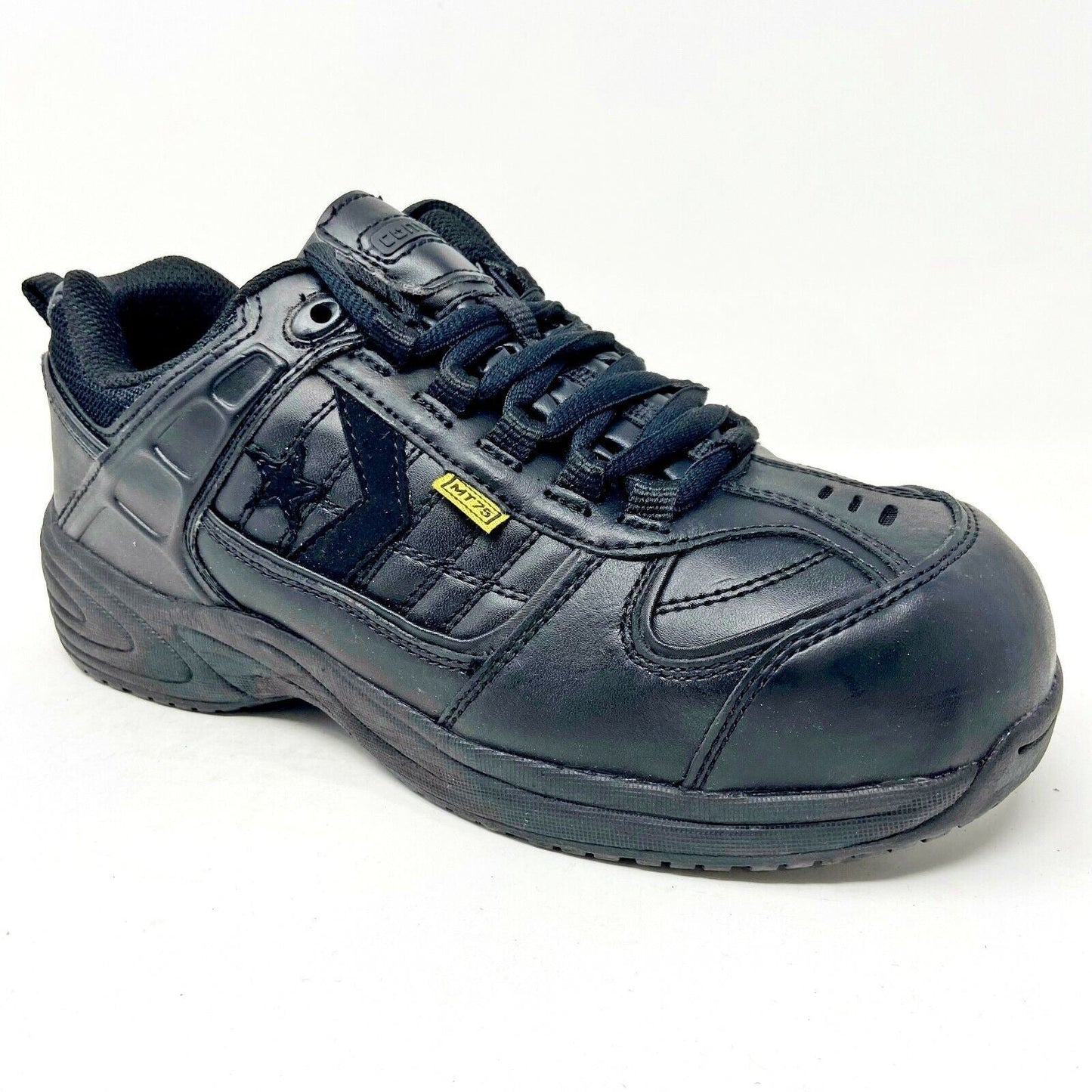 Converse Work Black Oxford Leather Womens Composite Toe Slip Resistant C156