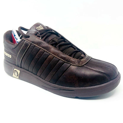 K-Swiss Mens Marvid Chocolate Brown Leather Casual Sneakers 01015227
