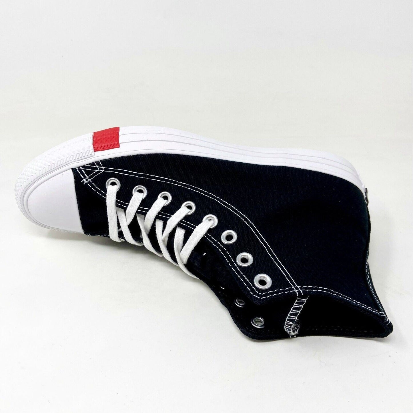Converse CTAS Hi Logo Play Black University Red Mens Casual Shoes 166734C