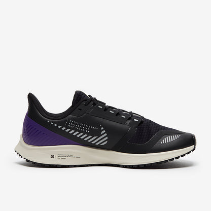 Nike Womens Pegasus 36 Shield -  Black/Silver-Desert Sand