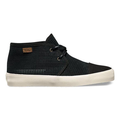 VANS Rhea SF (Square Perf) Black White Womens Size 9.5 Sneakers
