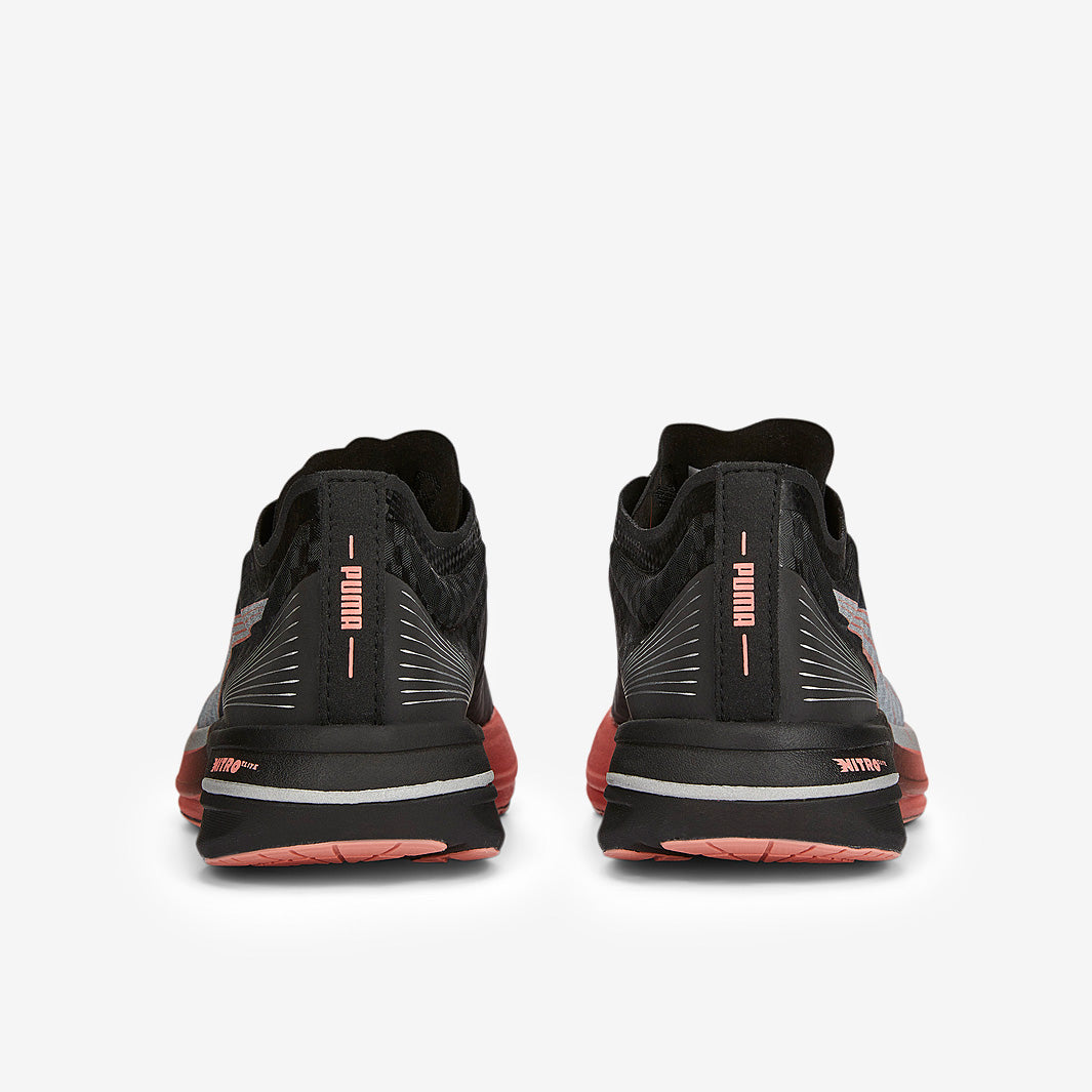 Puma Womens Deviate Nitro Elite Carbon  - Puma Black-Carnation Pink