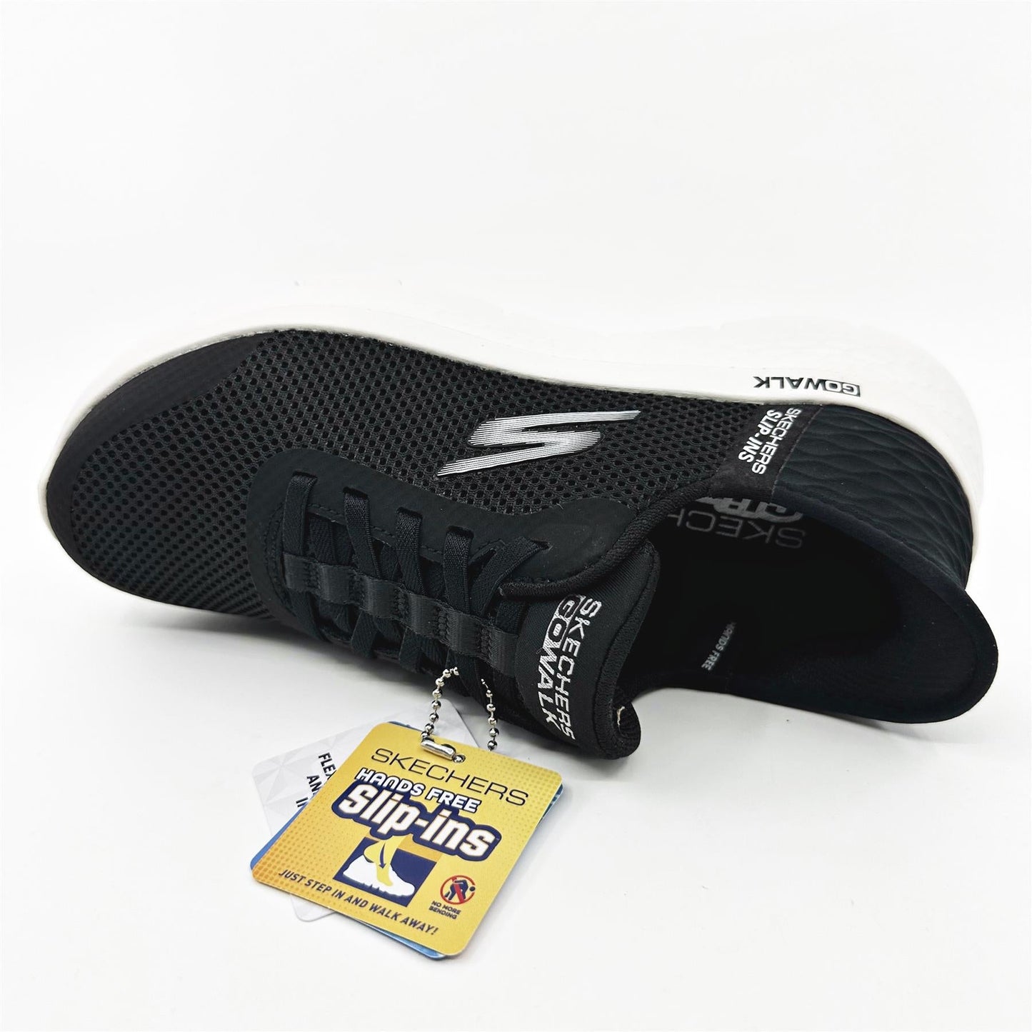 Skechers Go Walk Flex Grand Entry Black White Womens Athletic Sneaker