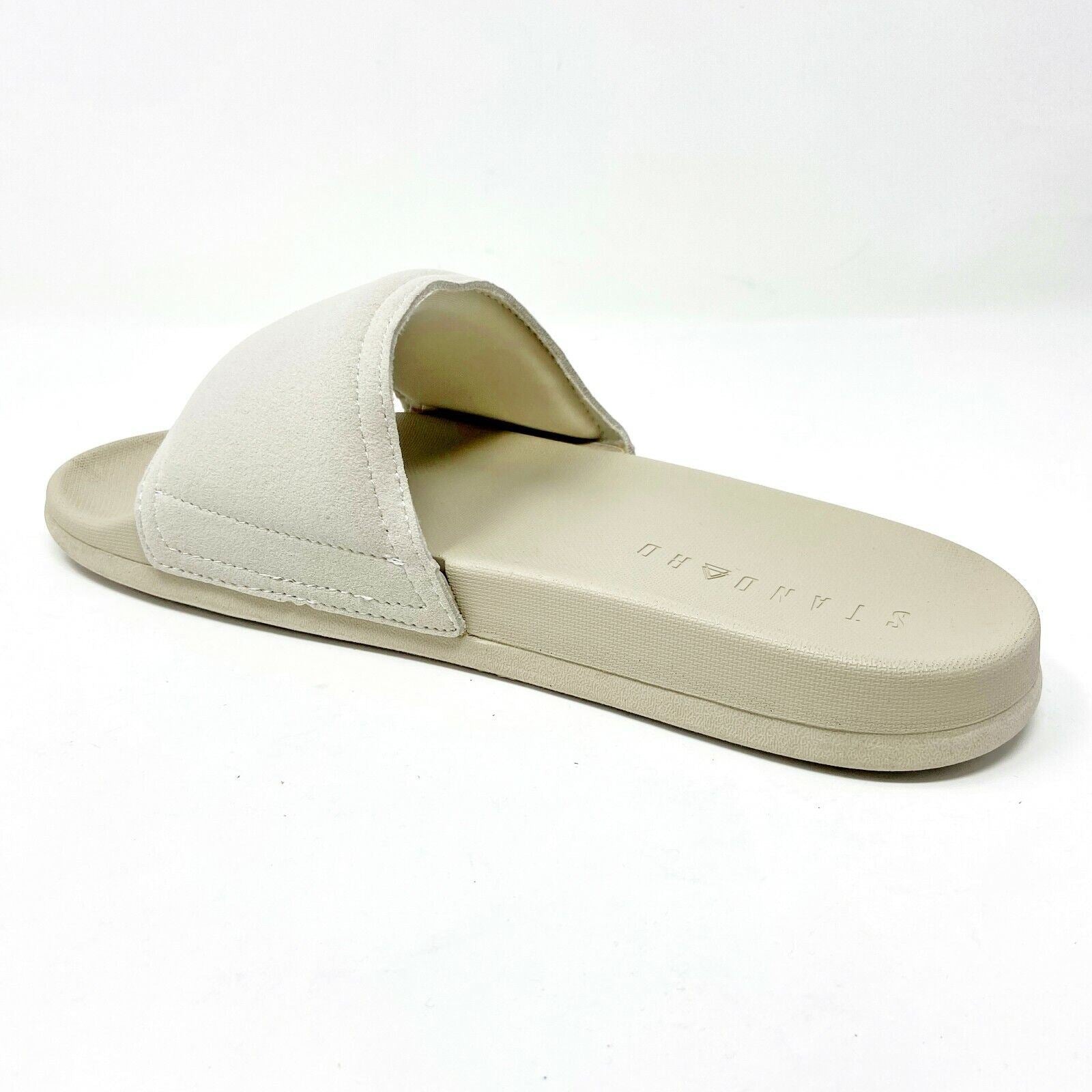 STNDRD Standard Los Angeles Monaco Suede Beige Mens Comfort Slides Sandals