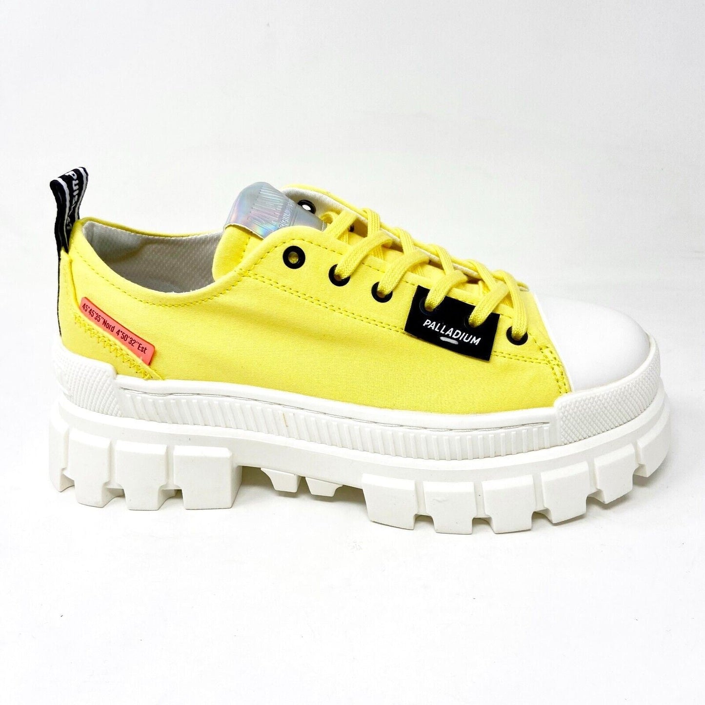 Palladium Revolt LO TX Aurora Yellow White Womens Platform Boots 97243 724