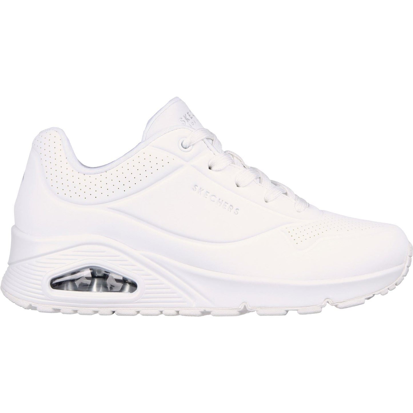Women's Wide Fit Skechers 73690 Uno Stand On Air Sports Trainers
