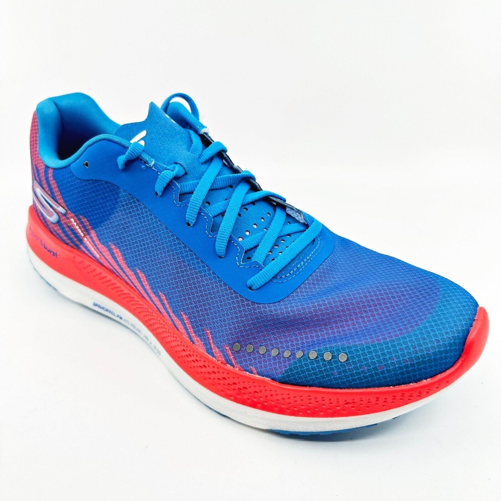 Skechers Go Run Razor Excess Blue Coral Womens Size 10 Athletic Running Shoes