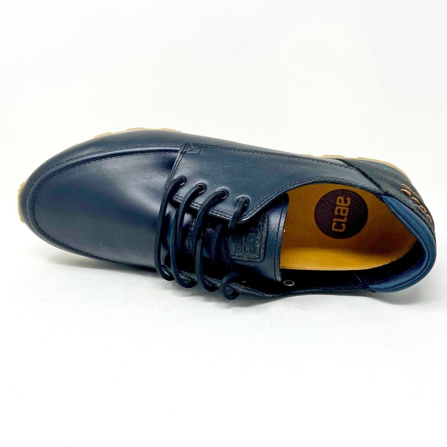 Clae Desmond Black Leather Mens Premium  Casual Sneakers