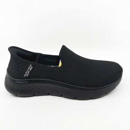 Skechers Go Walk Flex Relish Black Womens Wide Slip On Sneakers