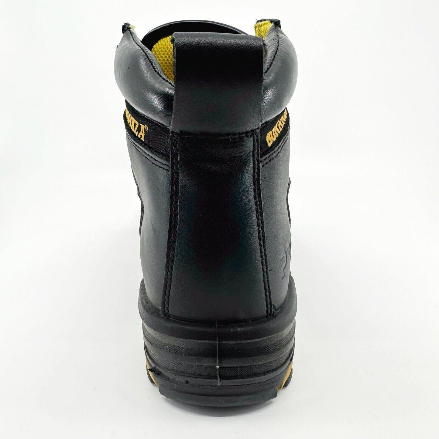 Bonanza Pro Mens Black 6" PU Injected Full Grain Leather Soft Toe Work Boots