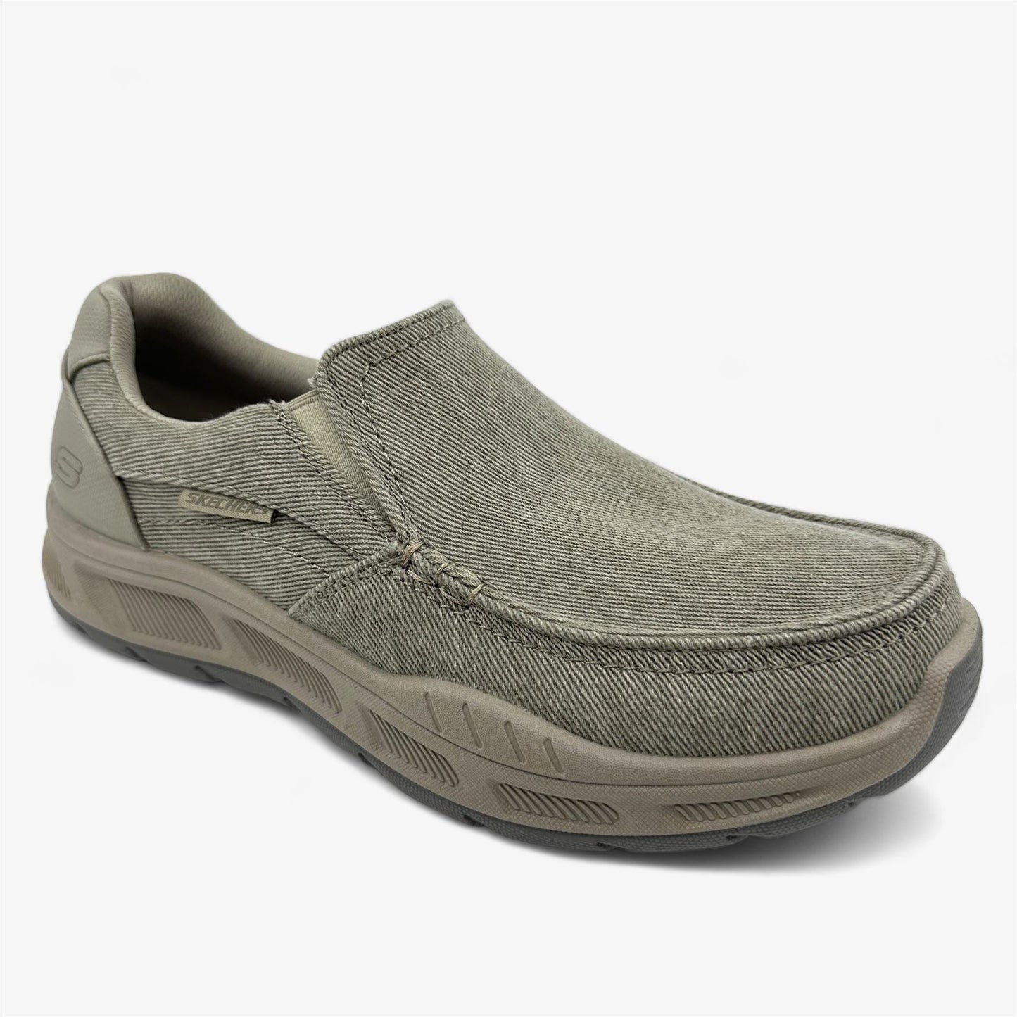 Skechers Cohagen Taupe Mens Casual Relaxed Fit Slip-On