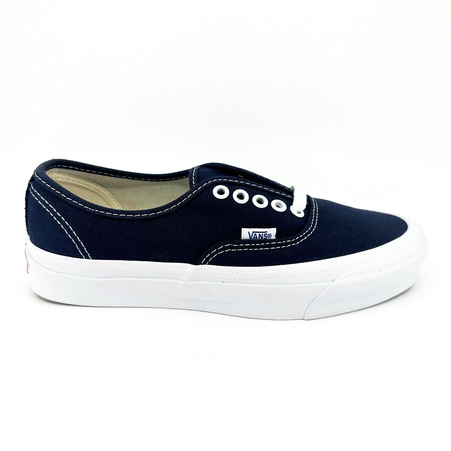 Vans Vault OG Authentic LX (Canvas) Navy Blue White Womens Casual Sneakers