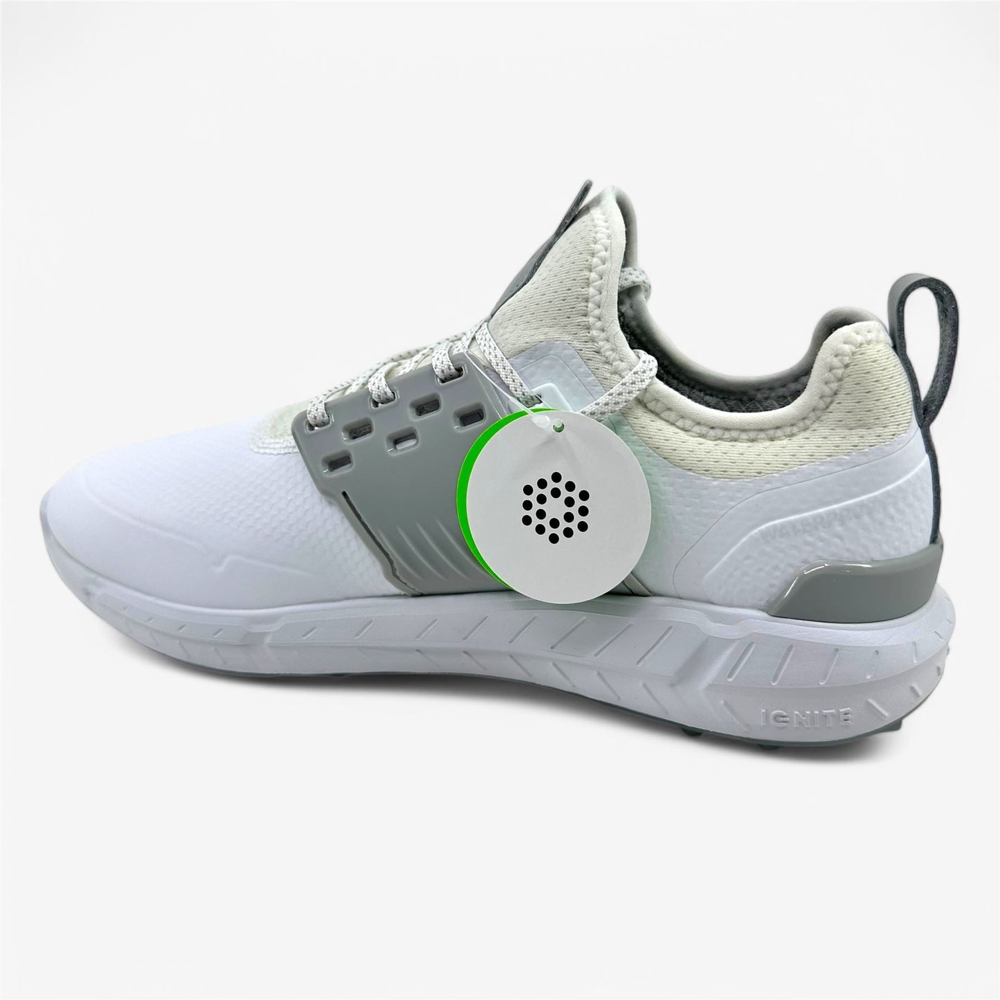 PUMA Ignite Articulate White Silver High Rise Mens Wide Waterproof Golf Shoes