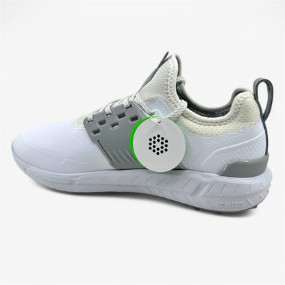 PUMA Ignite Articulate White Silver High Rise Mens Wide Waterproof Golf Shoes