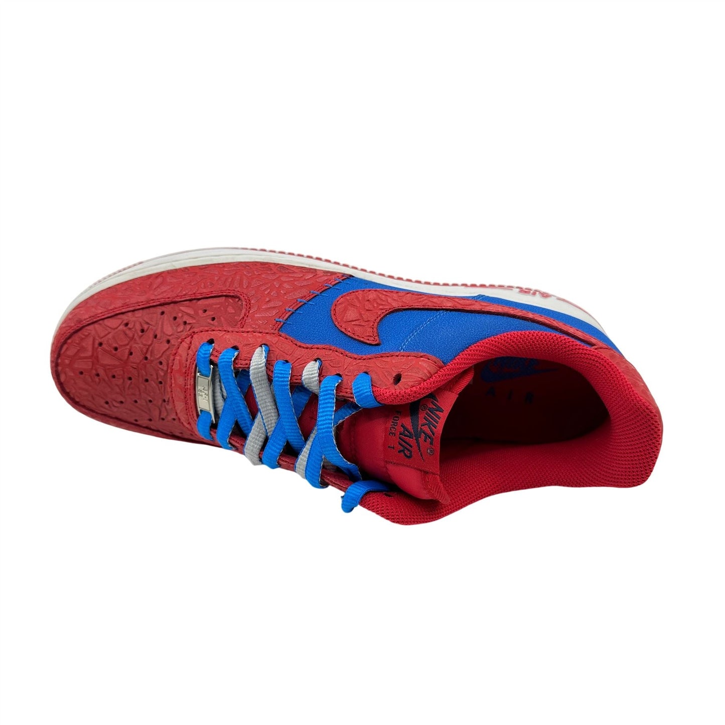 Nike Air Force 1  Photo Blue Hyper Red Mens Athletic Sneaker