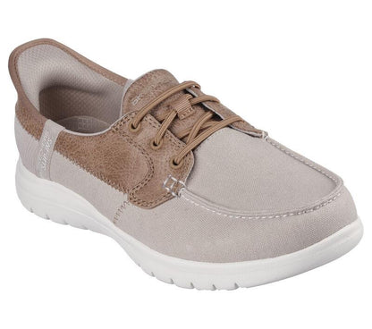 Women's Wide Fit Skechers 136536 Slip-ins On The Go Flex Palmilla Trainers