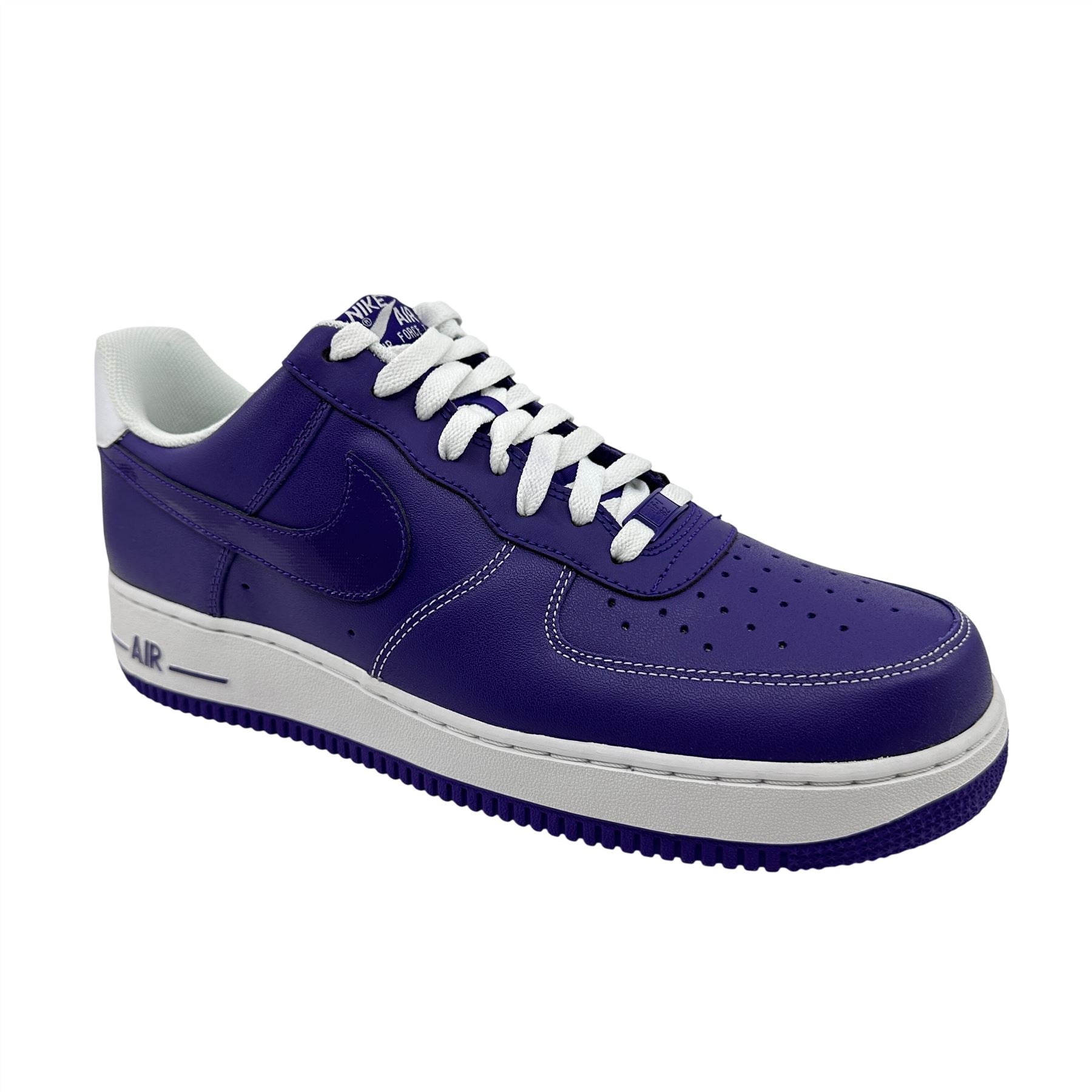 Nike Air Force 1 Court Purple White Mens Athletic Sneaker