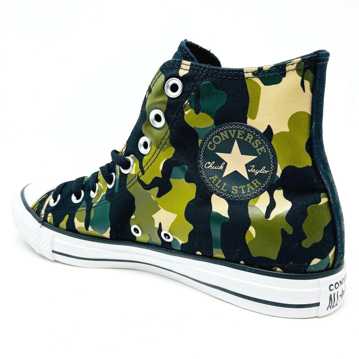 Converse Chuck Taylor All Star Hi Black Camo Mens Casual Sneakers 166232F