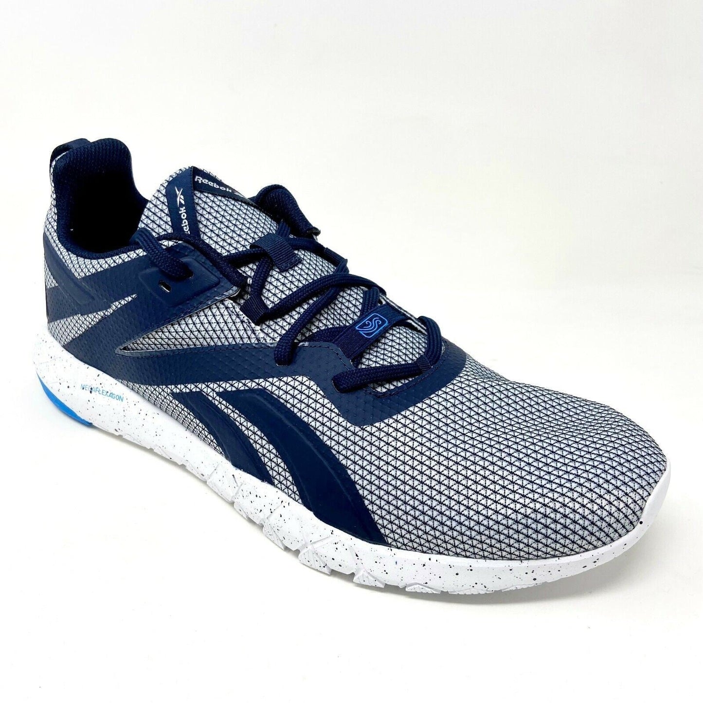 Reebok Mega Flexagon White Vector Navy Mens Size 14 Running Sneakers FV0513