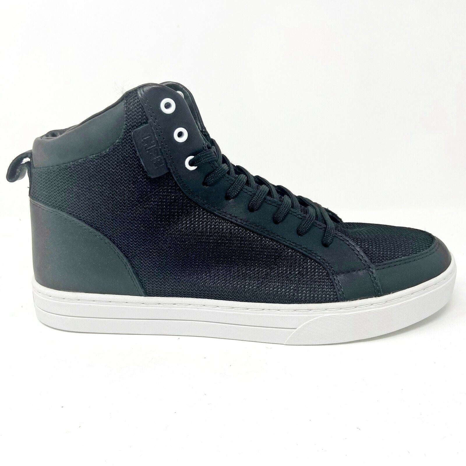 Clae Russell 07 Black Leather Mesh Mens Premium Casual Shoes