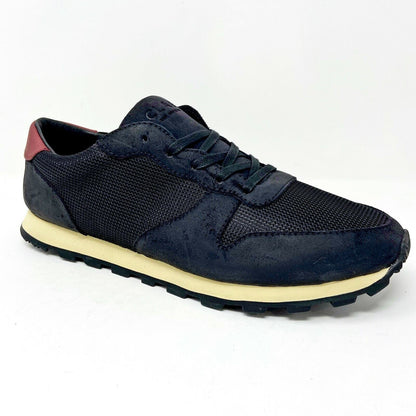 Clae Hayward Black Waxed Suede Merlot Mens Size 9.5 Trainers Casual Sneakers
