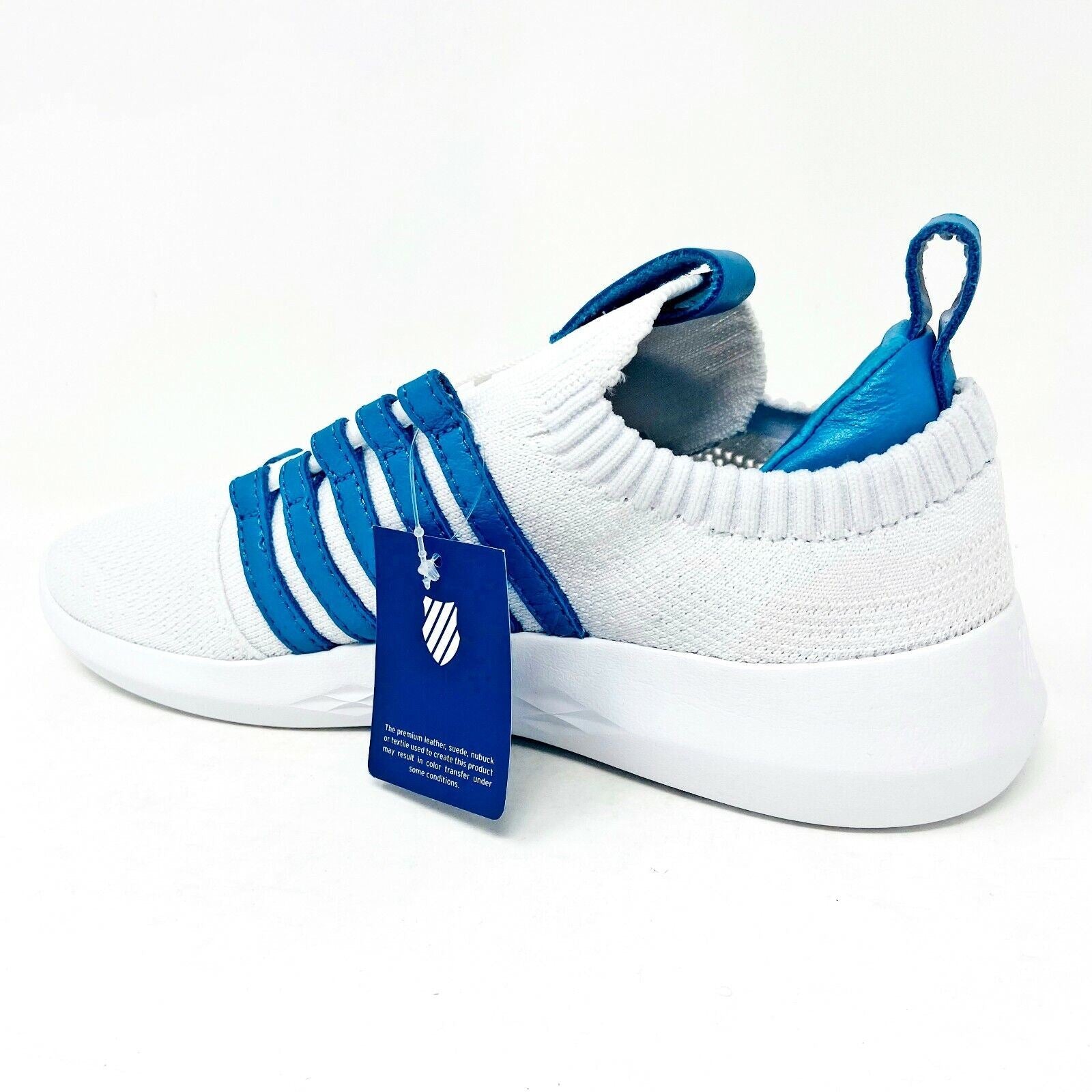 K-Swiss Gen K Icon Knit White Blue Moon Womens Athletic Sneakers 95578 192