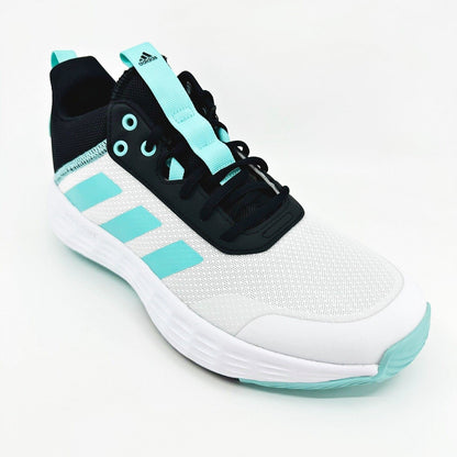 Adidas Own The Game 2.0 White Aqua Black Mens Basketball Shoes IF2687
