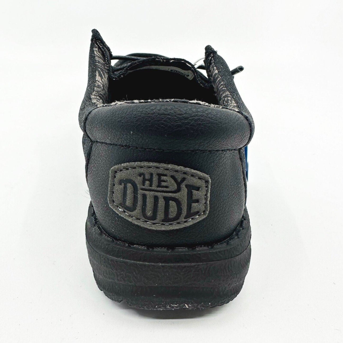 Hey Dude Wally Youth Basic Black Kids Comfort Slip On Shoes