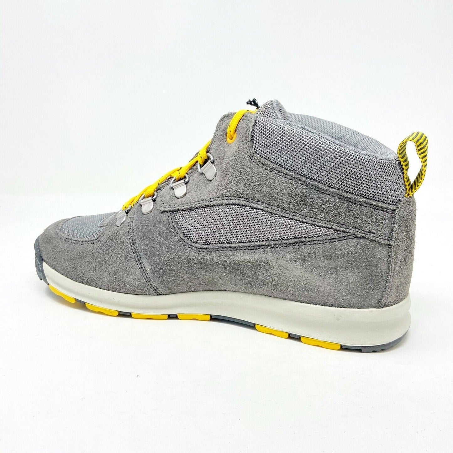 Timberland Earthkeeper GT Scramble Mid Nubuck Gray Yellow Kids Boots 4893R