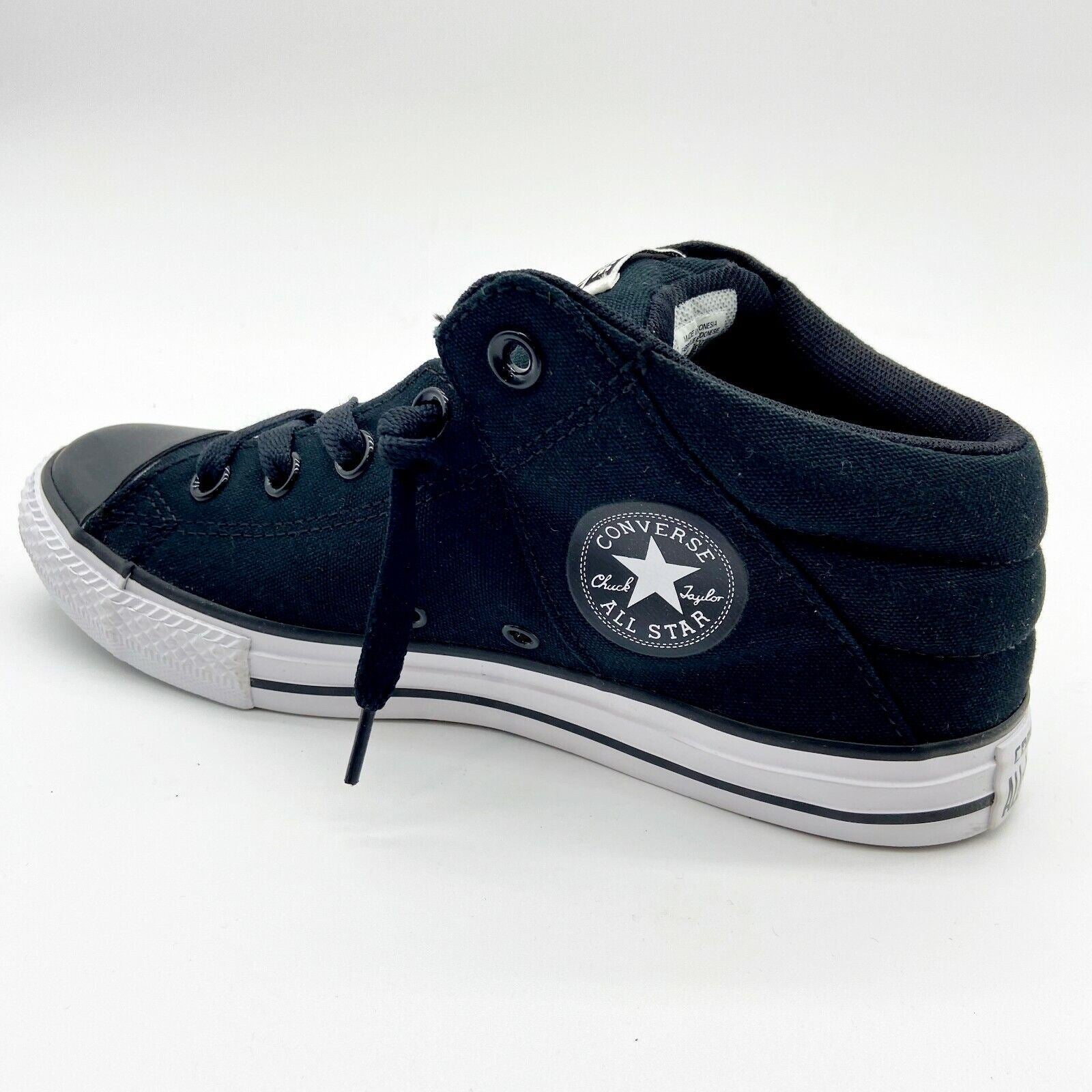 Converse Chuck Taylor Axel Mid Black White Kids Casual Sneakers 642849F