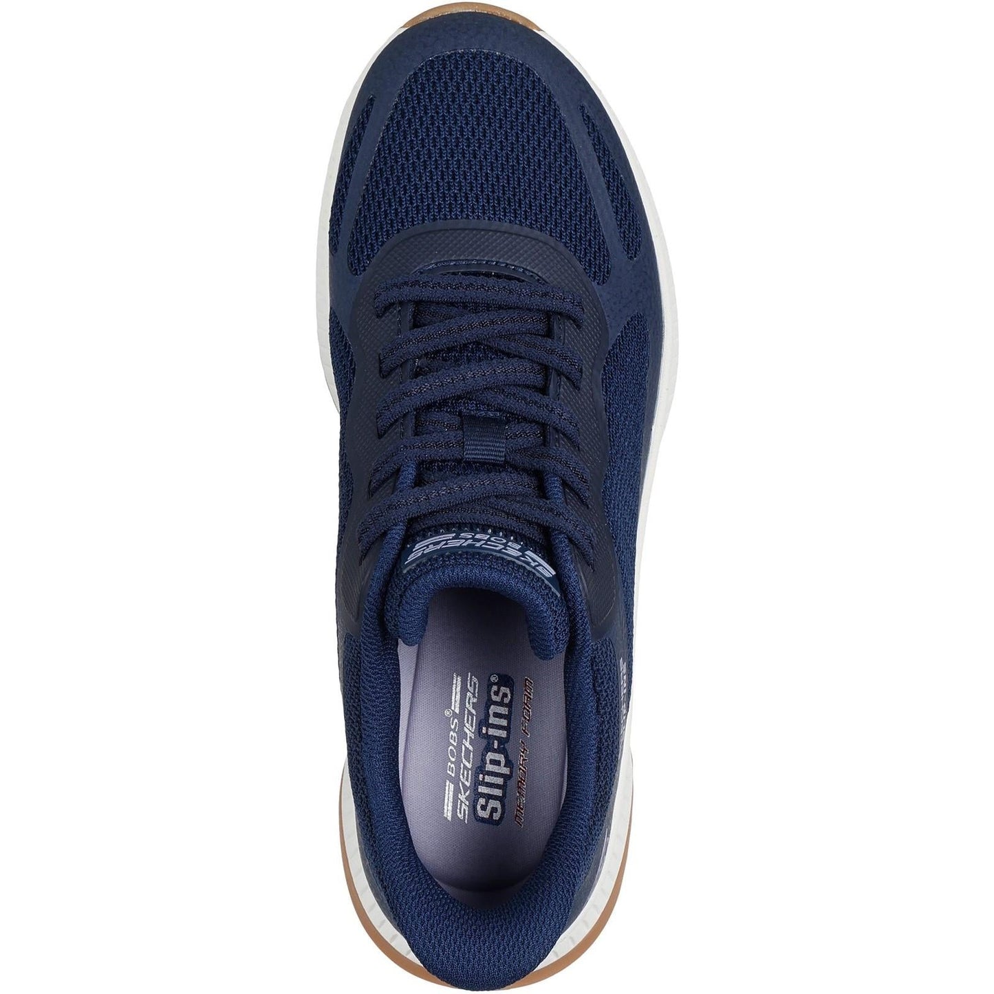 Women's Wide Fit Skechers 117624 Slip-ins Bobs Squad 4 Staple Look Trainers