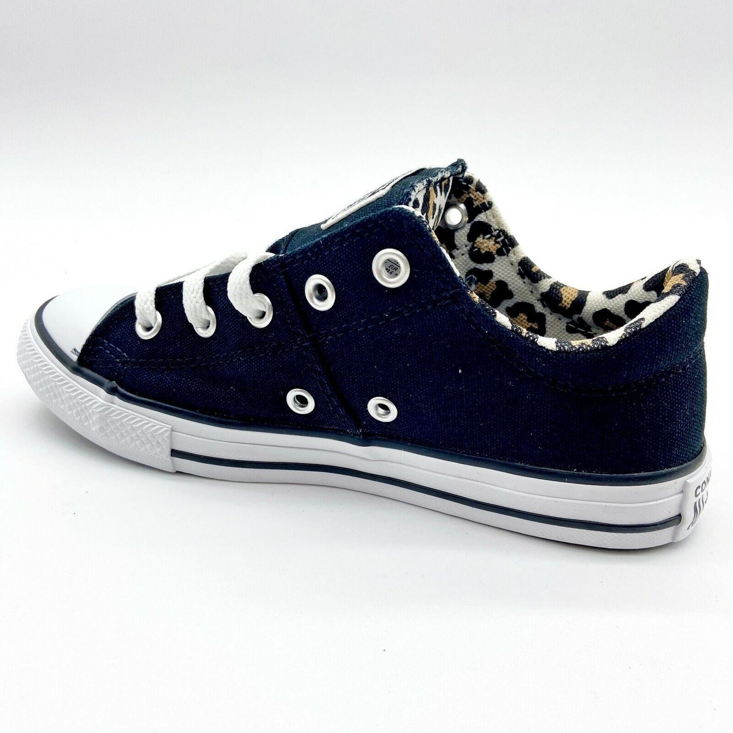 Converse CTAS Madison Ox Black Driftwood White Leopard Kids Shoes 667214F